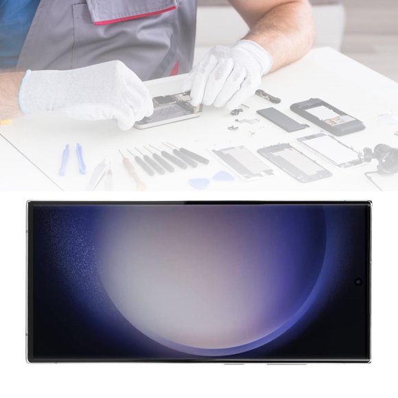 Kit de EnsamblAJe de Digitalizador Táctil de Repuesto, Pantalla de Teléfono, Galaxy S23 Ultra 5G SMS918B de 6,7 Pulgadas, Herramientas De Reparación