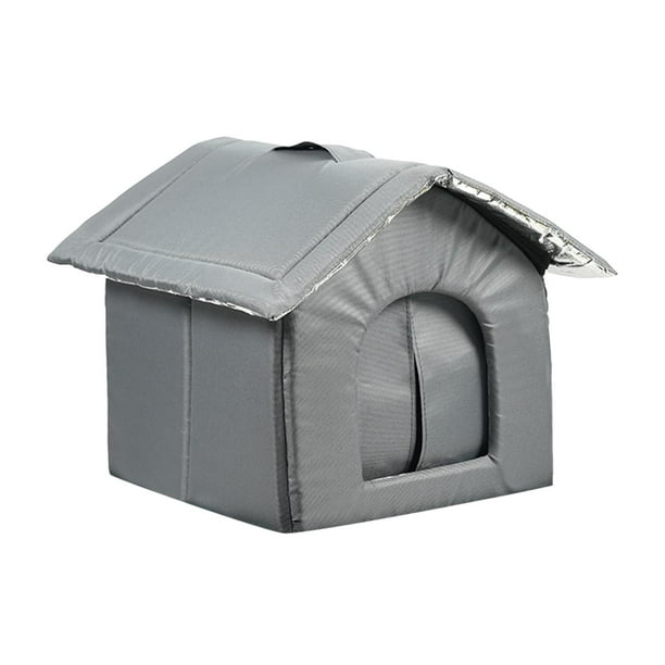Refugio para gatos callejeros, escondite de tela Oxford, suministros para mascotas, impermeable, con asa 36 cm x 36 cm x 36 cm