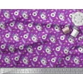 thumbnail image 2 of Soimoi Purple Heavy Canvas Fabric Leaves & Anemone Floral Decor Fabric Printed Yard 58 Inch Wide, 2 of 3
