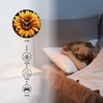 thumbnail image 3 of Analog Wall Clock Silent Non-Ticking Clocks Battery Operated Decor Clock for Living Room,Office,Kitchen-Beautiful Sunflower Against Black Background, Viewed From Above(14inch), 3 of 4