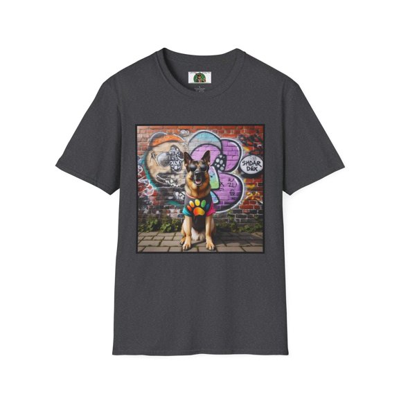 German Shepherd Dog Chillin Unisex Softstyle T-Shirt