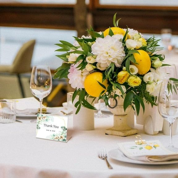 HONMEET Transparent Acrylic Sign Holder for Tables Perfect for Menus and Cards 25Pcs