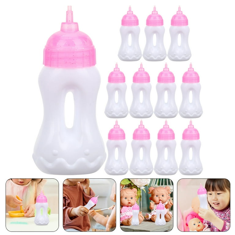 12Pcs Mini Baby Doll Bottles Baby Shower Mini Milk Bottle Doll
