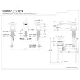 thumbnail image 2 of Kingston Brass KB8952DX Mini-Widespread Standard Mount Bathroom Faucet, Polished Brass, 2 of 2