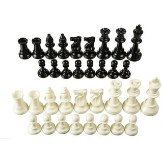 AMEROUS Wooden Chess Pieces Only, 32 Pieses Standard Tournamen Staunton  Wood Chessmen - 3.05 King / Storage Bag / Gift Package, Chess Game Pawns  for