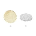 thumbnail image 1 of serony 4 Pièces Rond Set de Table Paon Queue Motif PVC Pad Or Chaud Creux Tasse Table Décoration Tapis pour Noël Vacances Argent, 1 of 6