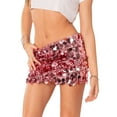 thumbnail image 4 of Douhoow Sequins Low Waist Mini Skirt for Women Sparkle Bodycon Short Skirts Night Out Clubwear, 4 of 6