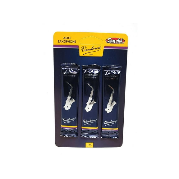 Vandoren Alto Sax Traditional Reeds Strength 2.5, 3 Pack