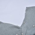 thumbnail image 4 of Gibobby Sueter para mujer invierno casual Suéter de punto irregular con hombros descubiertos y cuello en V para mujer con diseño de botón con de(Gris,Talla única), 4 of 4