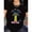 Black, variant on Cute Cat Graphic T-Shirt for Women, It's All Good Positive Quote Tee, Casual Crew Neck Short Sleeve Cotton Blend Shirt, Colorful Cartoon Style Everyday Graphic Top