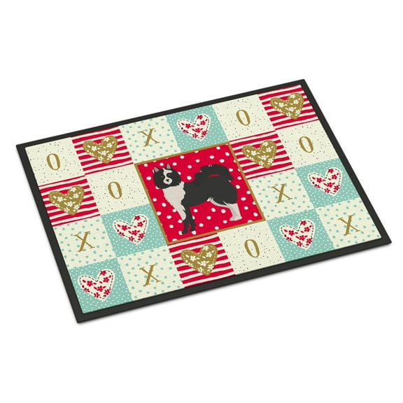 Carolines Treasures CK5829JMAT Elo Dog 2 Love Door Mat Indoor Rug or Outdoor Welcome Mat 24x36 Doormat 36"L x 24"W
