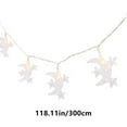 thumbnail image 3 of LED Christmas Lights, String Lights, Battery Operated Star Shaped LED String for Holiday Decor, 20 Warm White LEDs On 9.84ft Green Wire for Indoor Outdoor Party Wedding, 3 of 7