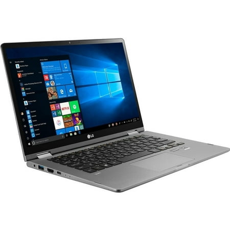 LG gram 14" Full HD Touchscreen 2-in-1 Laptop, Intel Core i7 i7-10510U, 16GB RAM, 512GB SSD, Windows 10 Pro, Dark Silver, 14T90N-R.APS7U1