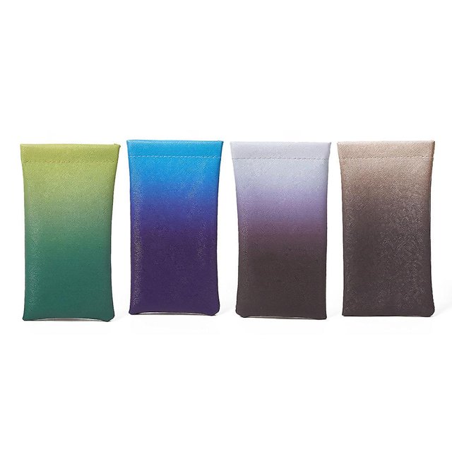 Estuche para anteojos LIUYMXG paquete de 4 colores gris verde azul marrón 18 x 9,5 cm