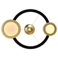 thumbnail image 6 of CWI Lighting Deux Lunes Contemporary Metal LED Chandelier in Black/Brass, 6 of 6