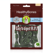 HealthyBones Original Natural Dog Dental Care Snacks Oral Health Dog Treats for Havapoo and Other Med Mixed Breed Dogs , 15 Count