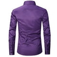 thumbnail image 3 of Chemise à Manches Longues Homme Chemise Habillée à Manches Longues pour Hommes Coupe Régulière Décontractée Boutonnée Unie à Manches Longues Col Rabattu Blouse et Chemise Homme Chemise à Manches Longues Homme Chemises à Manches Longues, 3 of 4