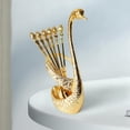 thumbnail image 2 of Juego De Cucharas De Café De Metal Con Base De Cisne Elegante Dorado Sunnimix cuchara de helado, 2 of 7