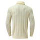 thumbnail image 4 of Gibobby Suéter para hombre Suéter clásico de gran tamaño para hombre, de manga larga, cuello redondo, suéter de punto, para la calle(Beige,Grande), 4 of 5