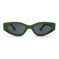 thumbnail image 1 of Women Classy Thick Temple Mod Cat Eye Plastic Sunglasses Green Black, 1 of 4