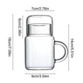 thumbnail image 3 of yulier 1L Glass Pitcher with Lid, Large Capacity Heat Resistants Water Carafe, Ice Tea Pitcher for Fridge, High Borosilicate Glass Jug for Tea Juice Coffee Milk Beverage (Clear), 3 of 6
