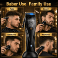 thumbnail image 3 of Magnetic Hair Clippers for Men - 9000RPM Barber Trimmer with Upgrated Levitation Motor, Cordless Beard Shaver for Hair Cutting & Grooming, 3 of 6