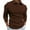 Coffee, variant on JTieacloth Button Classic T-Shirt Men's Fashion Solid Color Casual Stand Collar Stretch Vertical Long Sleeve Shirt Brown L