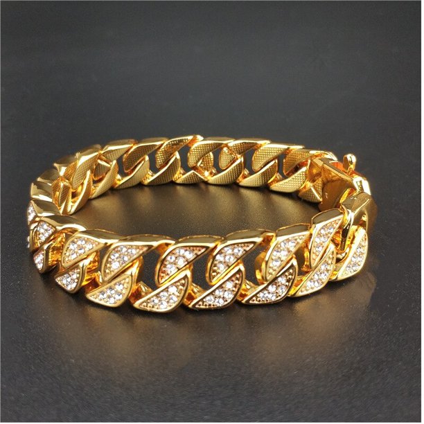 Collar de acero inoxidable para hombre, gargantilla de cadena de eslabones cubanos sin desvanecimiento, rombo de circón, joyería rapero de Hip Hop, 316L Fivean unisex