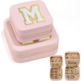 thumbnail image 1 of GFDYREE Jewelry Organizer Box, Jewelry Organizer Travel Jewelry Case Ring Organizer Necklace Organizer Earring Organizer Box Jewelry Travel Organizer Small Jewelry Organizer Initial M, 1 of 7