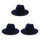 thumbnail image 3 of Minnieouse Sombreros con hebilla de cinturón, gorros grandes de invierno sólidos para vestir, gorros de lana cálidos para hombres, vaquero, Type1 NO1, 3 of 6