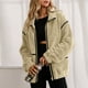 thumbnail image 5 of HongQid Womens Coat Casual Lapel Full Zip Fleece Jacket Long Sleeve Oversized Warm Winter Outwear with Pockets, 5 of 9