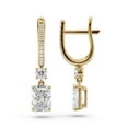thumbnail image 4 of IGI Certified 1.50 Ct Radiant Cut Diamond Drop Earrings – 18K Yellow Gold | Women's Earrings, 4 of 4