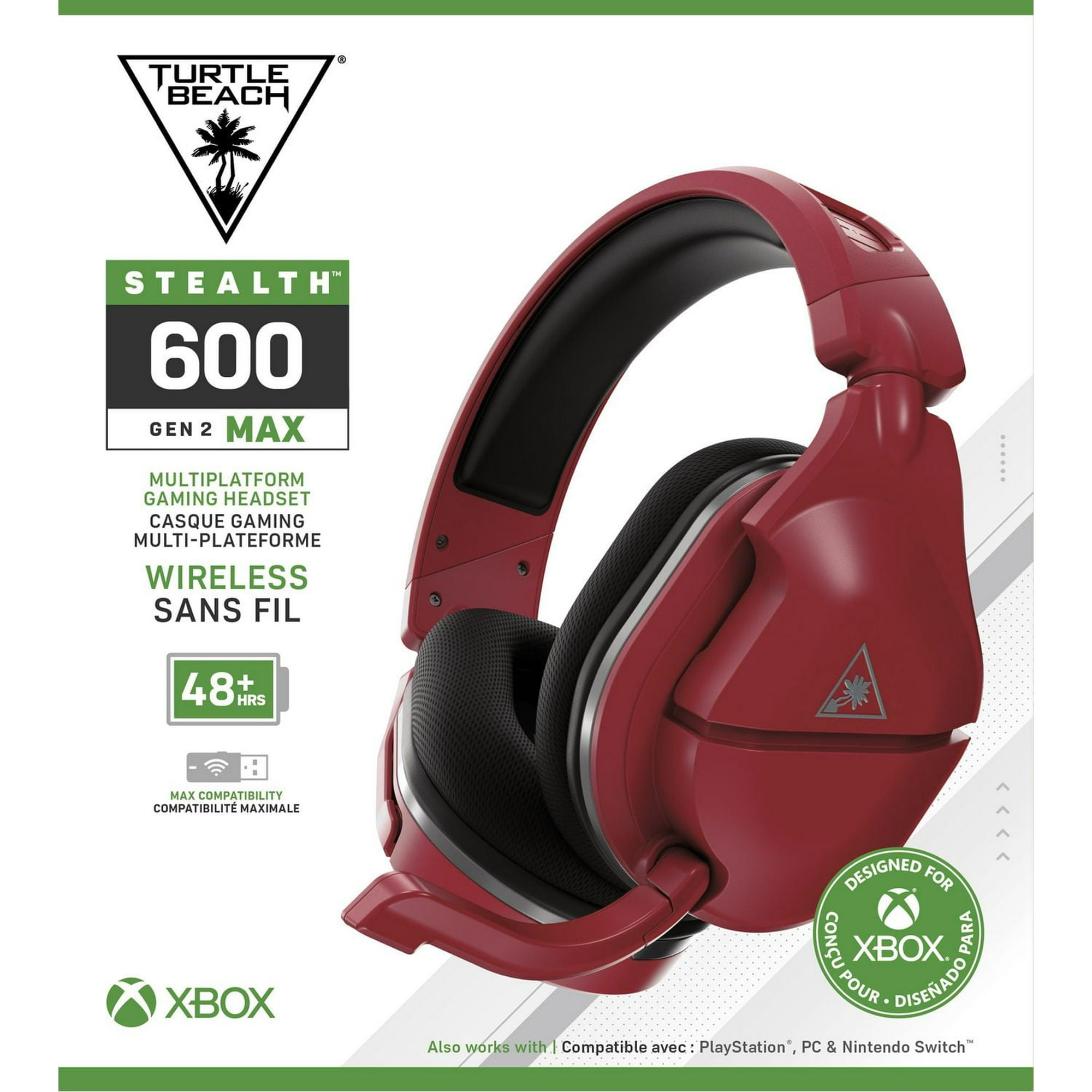 Turtle Beach Stealth 600 Gen 2 MAX Midnight Red Xbox Series X Xbox Series S Xbox One X Xbox One S PS5 PS4 PS4 Pro PS4 Slim Nintendo Switch PC