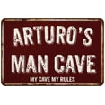 thumbnail image 1 of ARTURO'S Man Cave Red Grunge Sign 16 x 24 Matte Finish Metal Sign 116240003248, 1 of 1