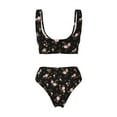 thumbnail image 5 of Daiia Flowers Women's Bikini Set Two Piece Swimsuit High Waisted Bikini Adjustable Straps Bikini Perfect for Beach, Pool, and Summer Vacation-Medium, 5 of 9