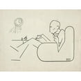 thumbnail image 2 of Richard Boix 18x15 Black Ornate Wood Framed Double Matted Museum Art Print Titled - Caricature of Marcel&nbsp;Duchamp (1920), 2 of 5