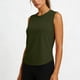 thumbnail image 4 of Tops Casuales sin Mangas para las Mujeres Color Sólido Cuello Redondo Suéter Blusa, las Señoras Tops sin Mangas Y Blusas Suaves Respirables Primavera Verano, 4 of 7