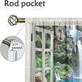 thumbnail image 6 of WNOOHIY Waterfall Mountain And River Scenery Light-Filtering Curtain,29.5" × 65", Set of 2 Panels, 6 of 8