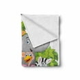 thumbnail image 2 of Zoo Soft Flannel Fleece Blanket, Cartoon Style Pattern of Several Happy Animals of Zoo Fresh Plants Grass Trees Cheerful, Cozy Plush for Indoor and Outdoor Use, 70" x 90", Multicolor, by Ambesonne, 2 of 6