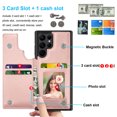 thumbnail image 2 of Takfox For Samsung Galaxy S22 Ultra Wallet Case with Card Holder, PU Leather Credit Card Slots Slim Protective Folio Flip Case TPU Frame Bumper Magnetic Closure Cover,Rose Gold, 2 of 7