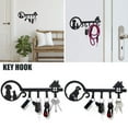 thumbnail image 3 of Hands DIY Wall Key Holder with 4 Hooks for Decoration Wall-mounted Keys Stand Punching Installation Key Hanger Hook Keep Neat Iron Key Holder for Entryway Front Door Garage, 3 of 7