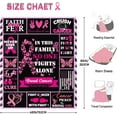 thumbnail image 4 of Breast Woman Cancer Blanket for Women, Breast Woman Cancer Survivor Gifts for Women, Breast Woman Cancer Survivor Inspirational Gifts for Woman Blanket, Get Well Soon Gift for Woman (60x80in), 4 of 6