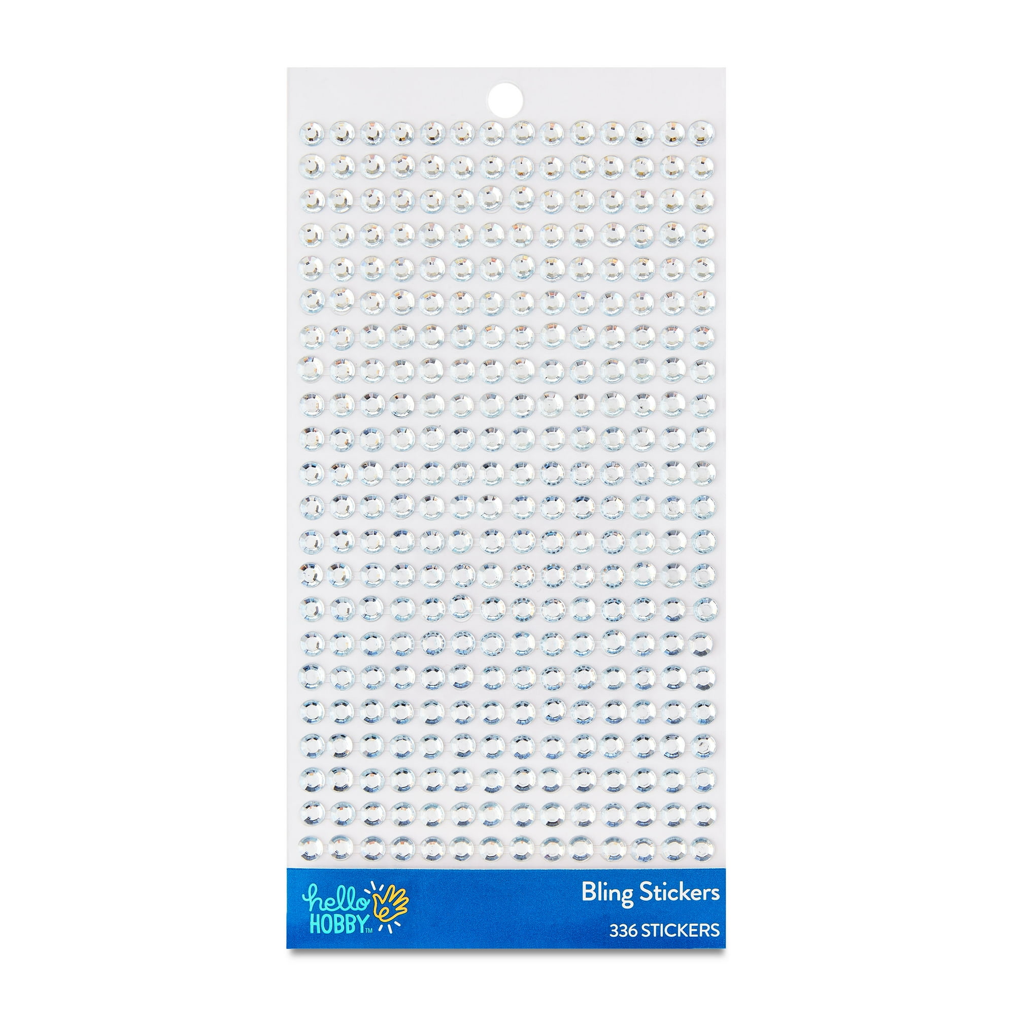 Hello Hobby Clear Gem Bling Stickers, Gem Icons, 336 Count