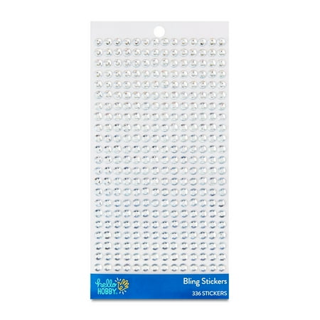 Hello Hobby Clear Gem Bling Stickers, Gem Icons, 336 Count