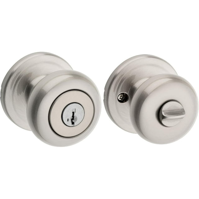 Troy Matte Front Door Knob with Lock and Key Exterior/Interior Door Handles with Lock Keyed Entry Door Knobs for Front Door Bedroom Bathroom & Office Traditional Home Décor