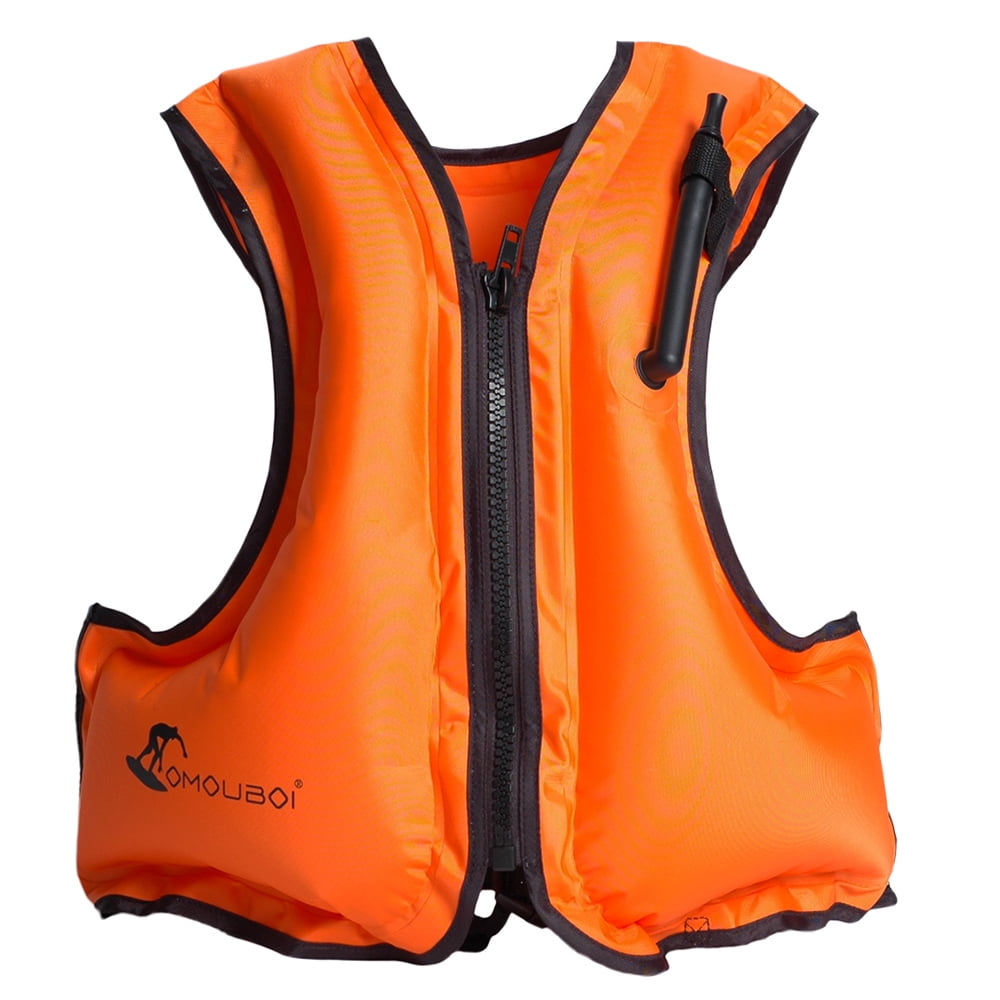 OMOUBOI Float Vest Swimming Buoyancy Aid Inflatable Safty Float Jacket Snorkel 