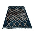 thumbnail image 2 of Praveen Geometric Navy Blue Bamboo Area Rugs for Living Room Washable Rugs Boho Moroccan Area Rug Soft Neutral Geometric Bohemian Distressed Indoor Rug for Bedroom Dining Room Office Nonslip Rug, 2 of 8