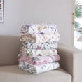 thumbnail image 3 of Bloom & Bunny Easter Printed Lush Plush Throw, Vida Floral Dragonfly Lilac, 50" x 60", 3 of 10
