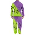 thumbnail image 4 of Dwelliawo Halloween Big Head for Mens Pajamas Set, Soft Long Sleeve Pajamas for Lightweight Button Green L, 4 of 4