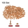 thumbnail image 3 of Unique Bargains 100 Sertit des Rivets en Cuir 10 x 6mm en Métal avec 3 Outils Setter, Ton Or Clair, 3 of 7